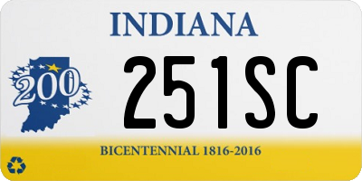 IN license plate 251SC