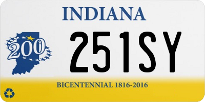 IN license plate 251SY