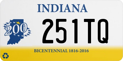 IN license plate 251TQ