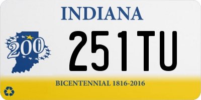 IN license plate 251TU