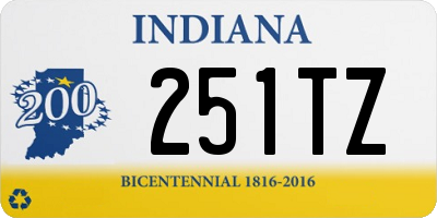 IN license plate 251TZ