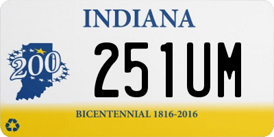 IN license plate 251UM