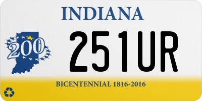 IN license plate 251UR