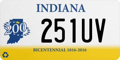 IN license plate 251UV