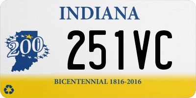 IN license plate 251VC