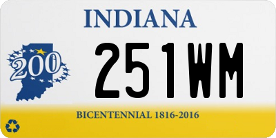 IN license plate 251WM