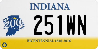 IN license plate 251WN