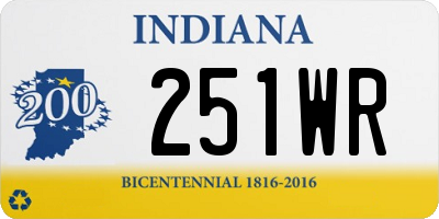 IN license plate 251WR