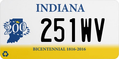 IN license plate 251WV