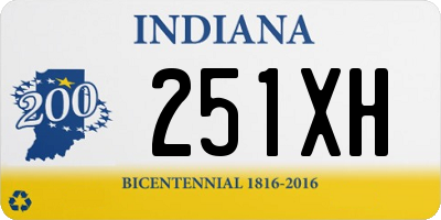 IN license plate 251XH