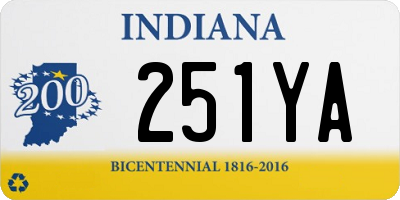 IN license plate 251YA