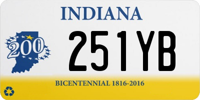 IN license plate 251YB