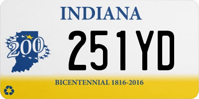 IN license plate 251YD