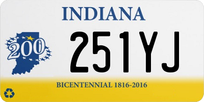 IN license plate 251YJ