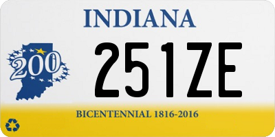 IN license plate 251ZE