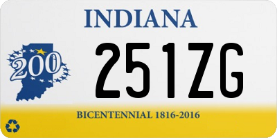 IN license plate 251ZG