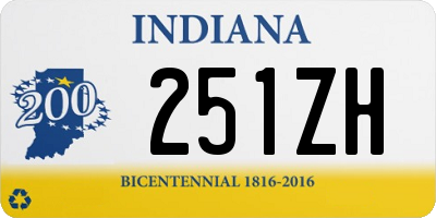 IN license plate 251ZH