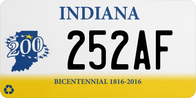 IN license plate 252AF