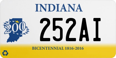 IN license plate 252AI