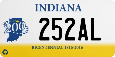 IN license plate 252AL