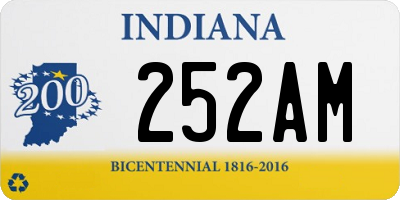 IN license plate 252AM