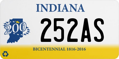 IN license plate 252AS