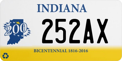 IN license plate 252AX