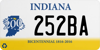 IN license plate 252BA