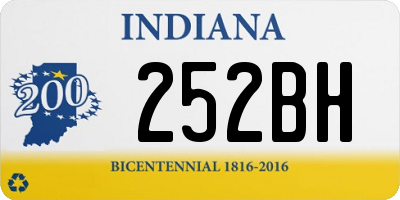 IN license plate 252BH