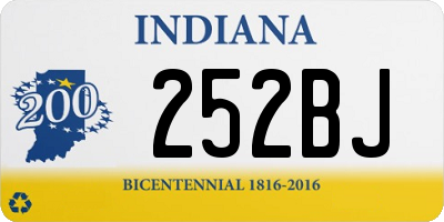 IN license plate 252BJ