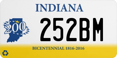 IN license plate 252BM