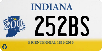 IN license plate 252BS