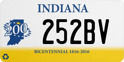 IN license plate 252BV