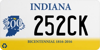 IN license plate 252CK