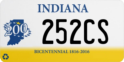 IN license plate 252CS