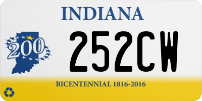 IN license plate 252CW