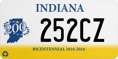 IN license plate 252CZ