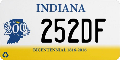 IN license plate 252DF