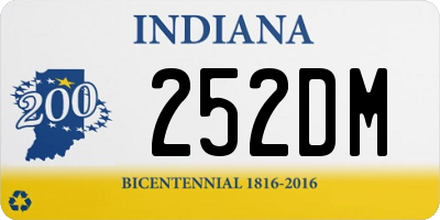 IN license plate 252DM