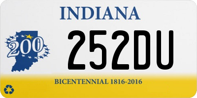 IN license plate 252DU