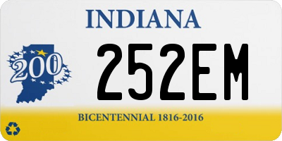 IN license plate 252EM