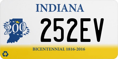 IN license plate 252EV