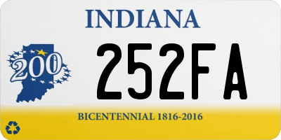 IN license plate 252FA