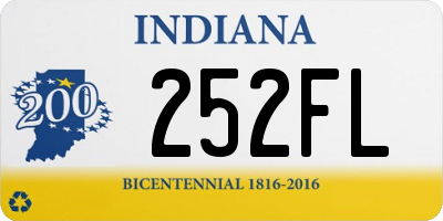 IN license plate 252FL