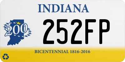 IN license plate 252FP