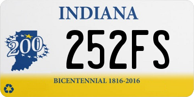 IN license plate 252FS