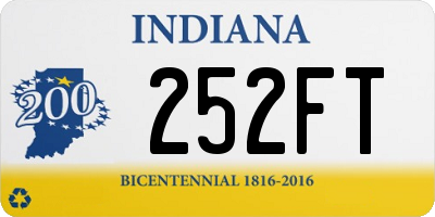 IN license plate 252FT