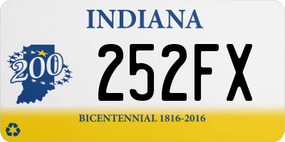 IN license plate 252FX