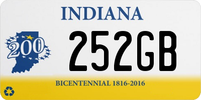 IN license plate 252GB