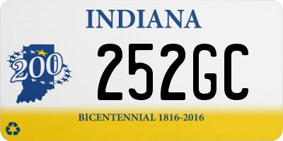 IN license plate 252GC